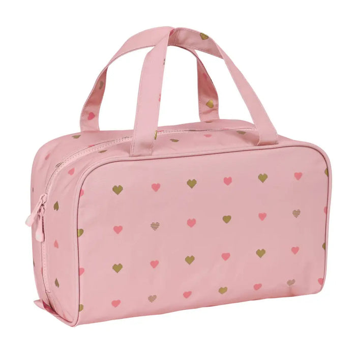 Ученически несесер Glow Lab Hearts Розов 31 x 14 x 19 cm