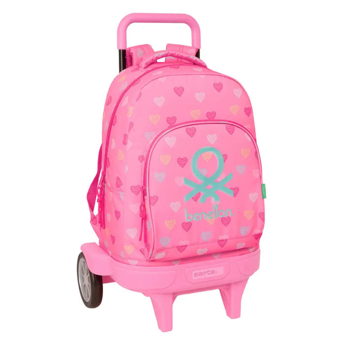 Училищна чанта Benetton Heart Розов 33 x 45 x 22 cm