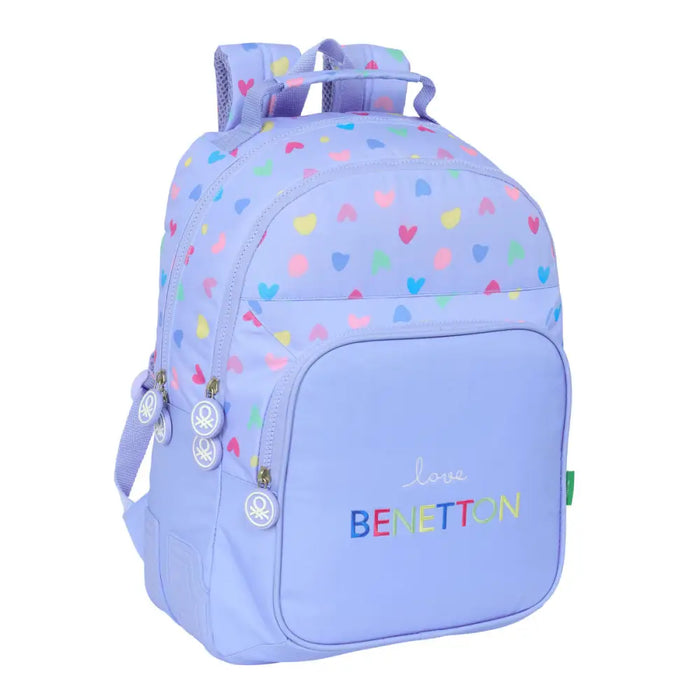 Училищна чанта Benetton Lila Люляк 32 x 42 x 15 cm