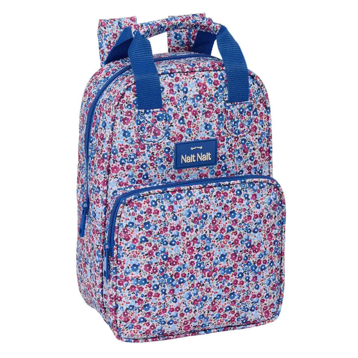 Училищна чанта Nait Nait Flores coimbra azul Син 20 x 28 x