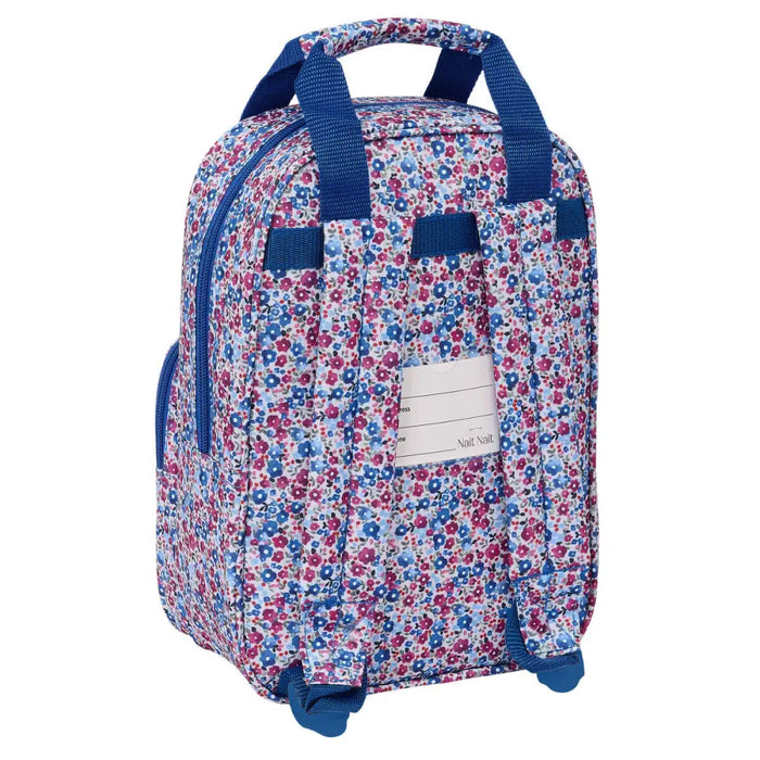 Училищна чанта Nait Nait Flores coimbra azul Син 20 x 28 x