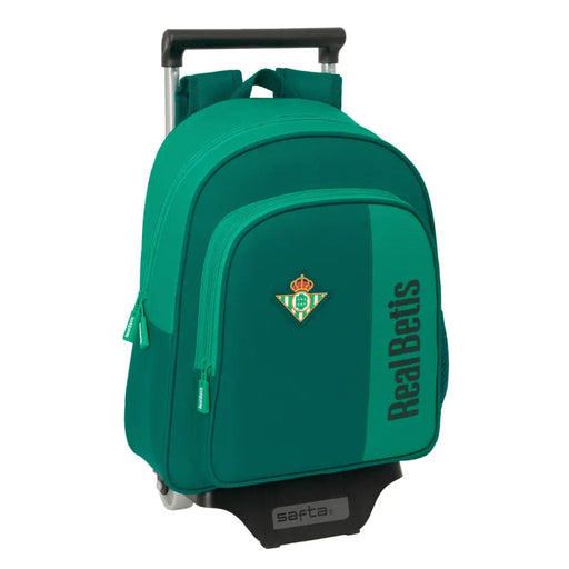 Училищна чанта с колелца Real Betis Balompié Зелен 28 x 34