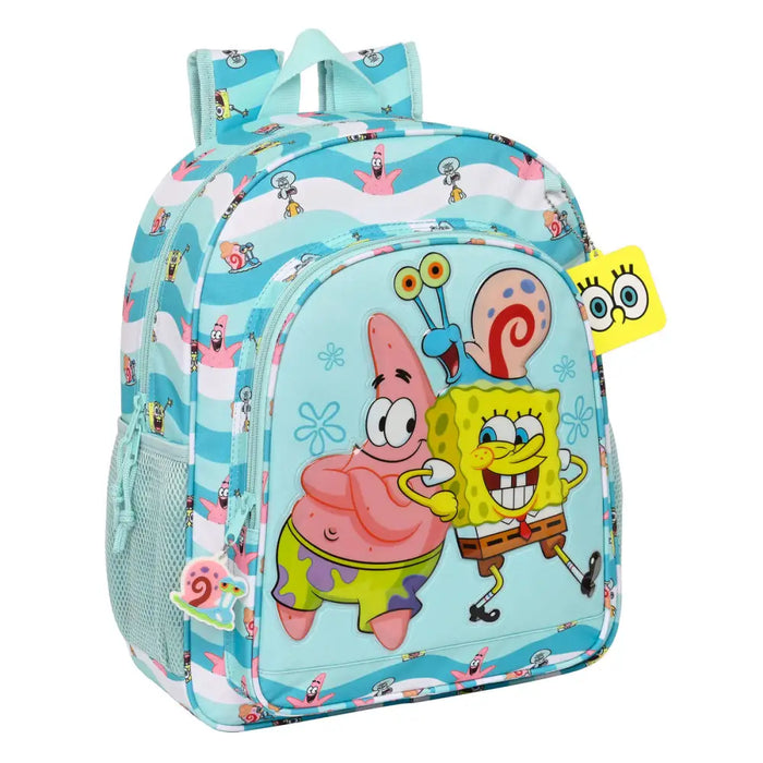 Училищна чанта Spongebob Stay positive Син Бял 32 x 38 x 12