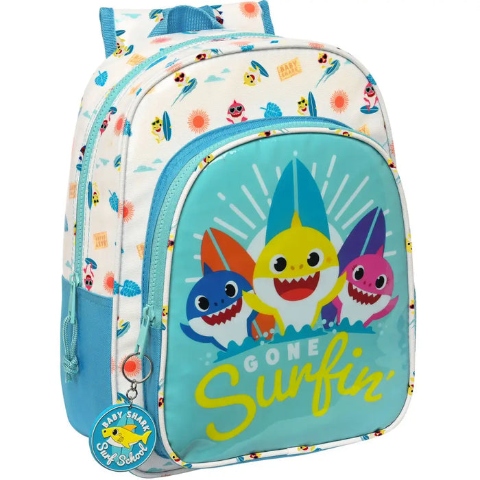 Училищна чанта Baby Shark Surfing Син Бял 26 x 34 x 11 cm