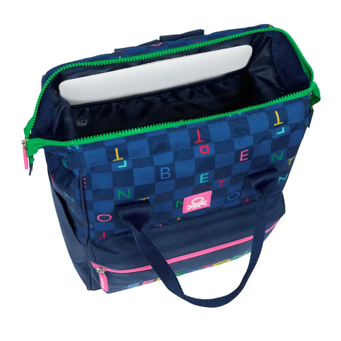 Училищна чанта Benetton benetton Морско син 27 x 40 x 19 cm