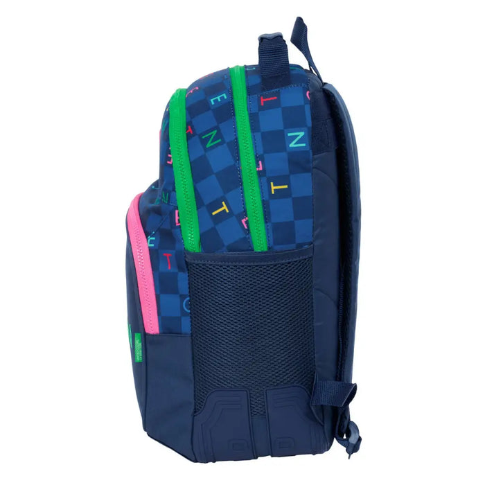 Училищна чанта Benetton Damero Морско син 32 x 42 x 15 cm