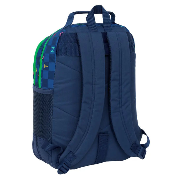 Училищна чанта Benetton Damero Морско син 32 x 42 x 15 cm