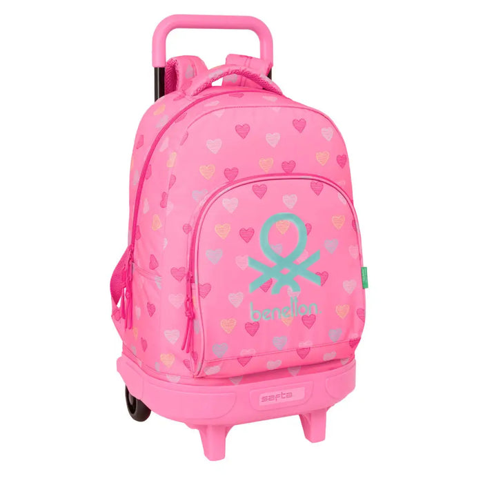 Училищна чанта Benetton Heart Розов 33 x 45 x 22 cm