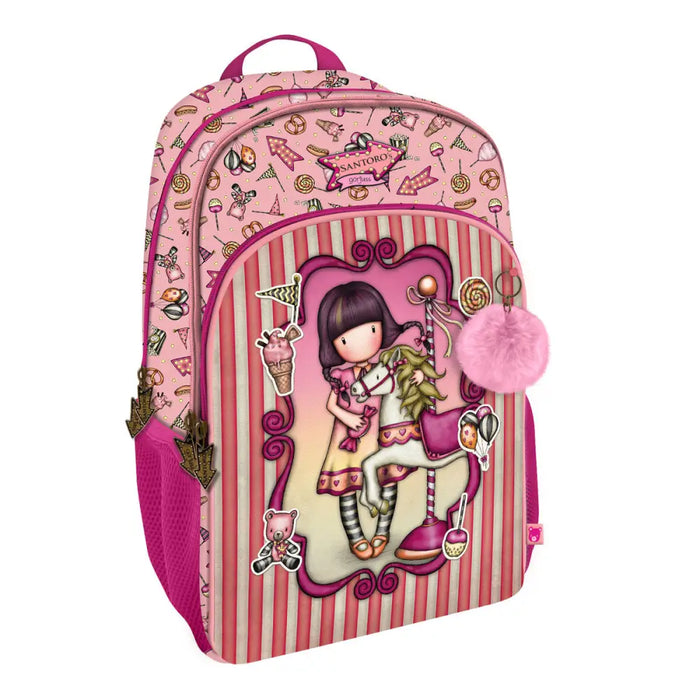 Училищна чанта Gorjuss Carousel Сьомга 29 x 45 x 17 cm