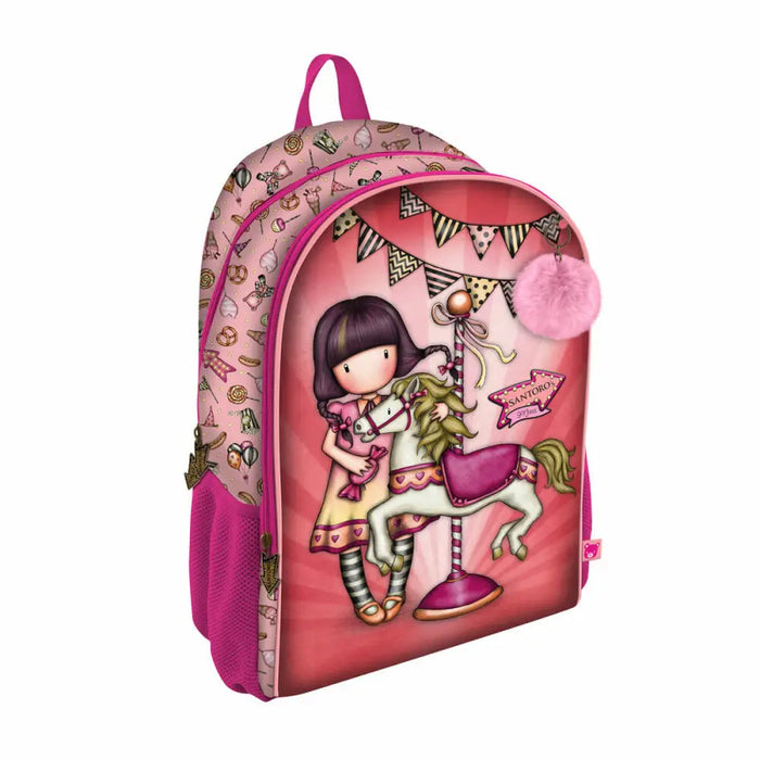 Училищна чанта Gorjuss Carousel Сьомга 31.5 x 44 x 22.5 cm