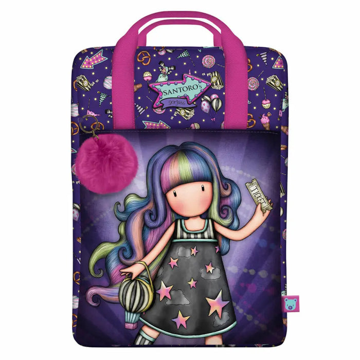 Училищна чанта Gorjuss Up and away Лилав 25 x 36 x 10 cm