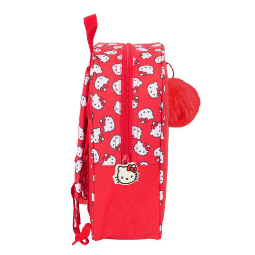 Училищна чанта Hello Kitty Iconic Бял Червен 22 x 27 x 10 cm