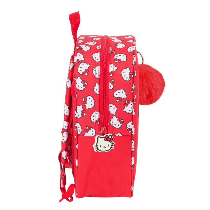 Училищна чанта Hello Kitty Iconic Бял Червен 22 x 27 x 10 cm