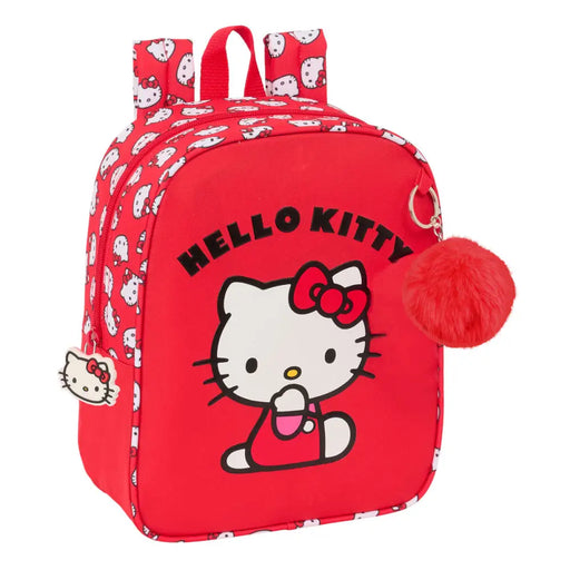 Училищна чанта Hello Kitty Iconic Бял Червен 22 x 27 x 10 cm