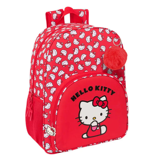 Училищна чанта Hello Kitty Iconic Бял Червен 33 x 42 x 14 cm