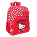 Училищна чанта Hello Kitty Iconic Бял Червен 33 x 42 x 14 cm