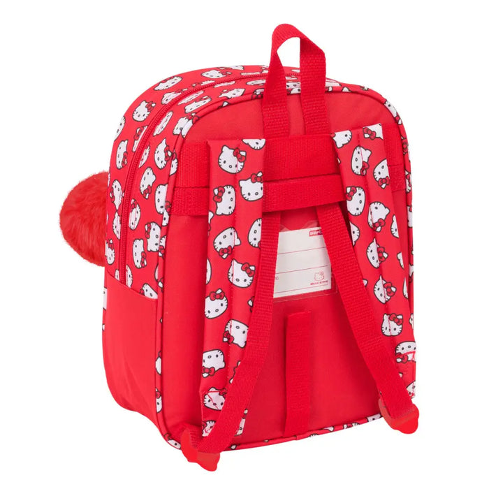 Училищна чанта Hello Kitty Iconic Бял Червен 22 x 27 x 10 cm