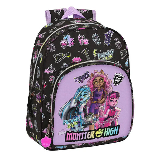 Училищна чанта Monster High Creep Черен 28 x 34 x 10 cm