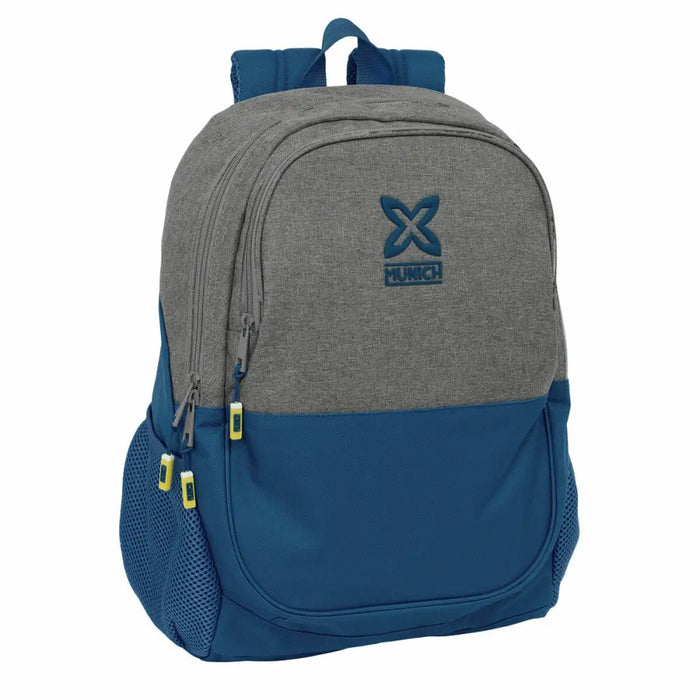 Училищна чанта Munich Street Син Сив 32 x 44 x 16 cm