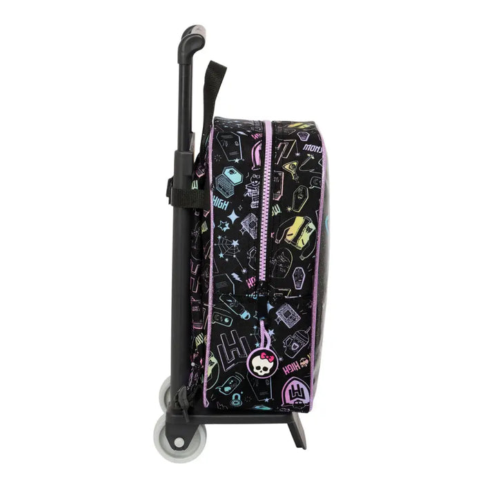 Училищна чанта с колелца Monster High Черен 22 x 27 x 10 cm