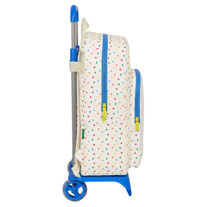 Училищна чанта с колелца Benetton Topitos (30 x 46 x 14 cm)
