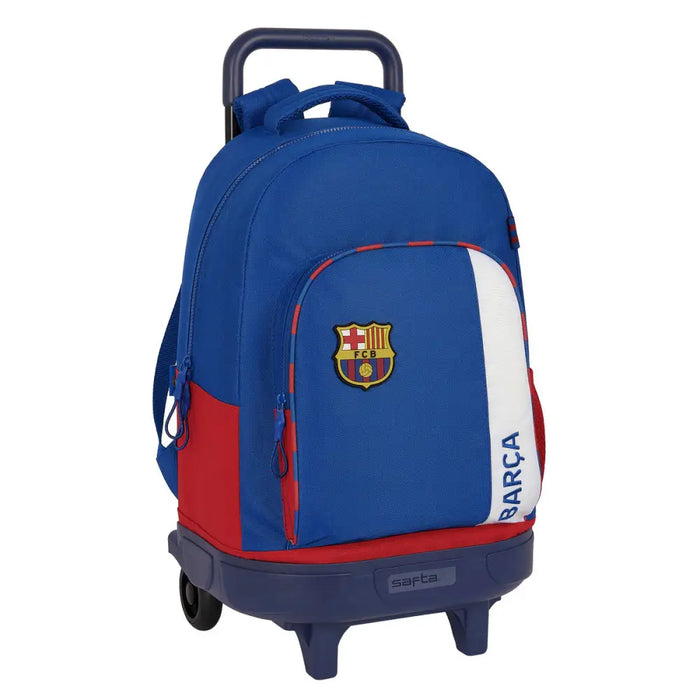 Училищна чанта с колелца F.C. Barcelona Син Кестен 33 X 45