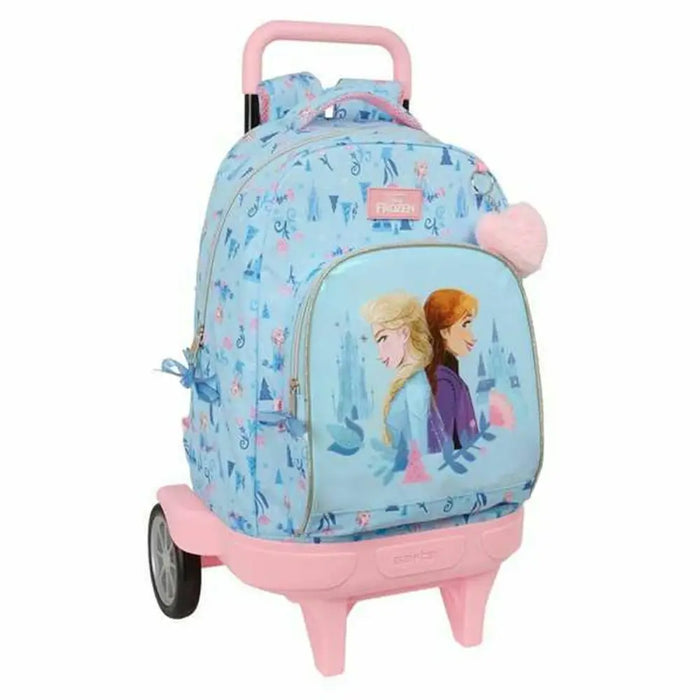 Училищна чанта с колелца Frozen Ice magic Син 33 x 45 x 22