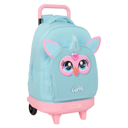 Училищна чанта с колелца Furby Небесно синьо 33 x 45 x 22 cm