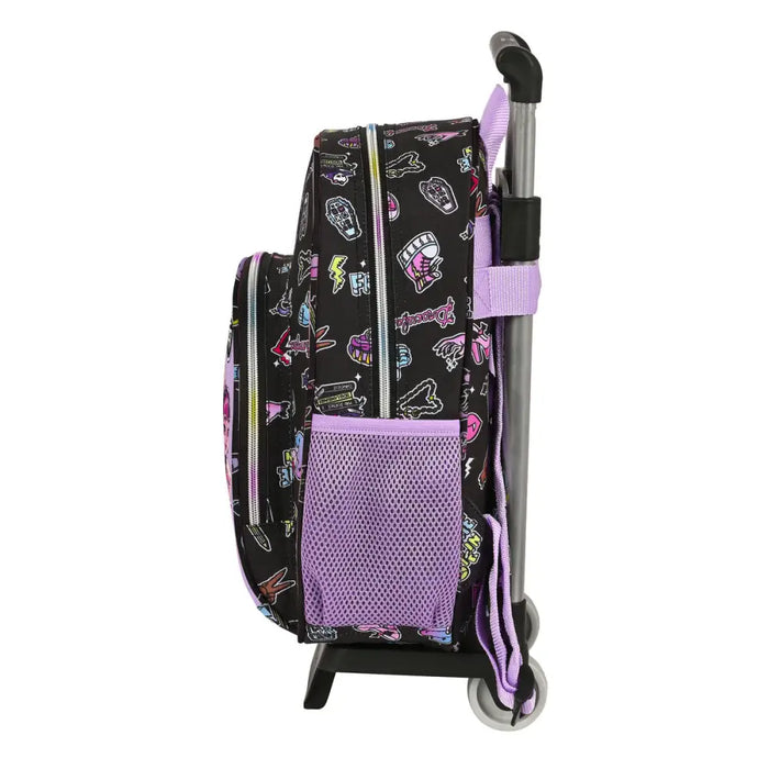 Училищна чанта с колелца Monster High Creep Черен 28 x 34 x