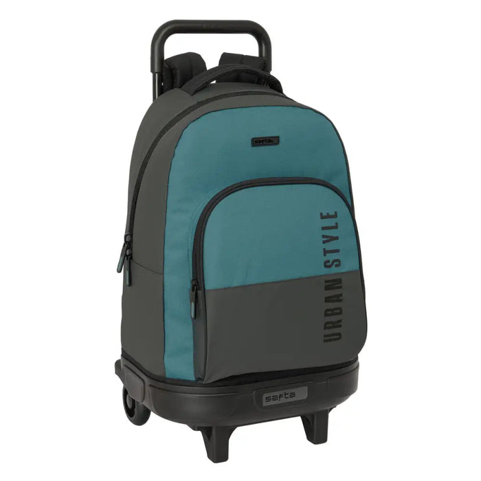 Училищна чанта с колелца Safta Urban style Син Сив 33 x 45