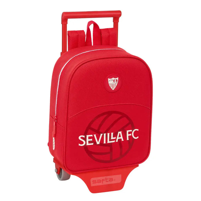 Училищна чанта с колелца Sevilla Fútbol Club Червен 22 x 27