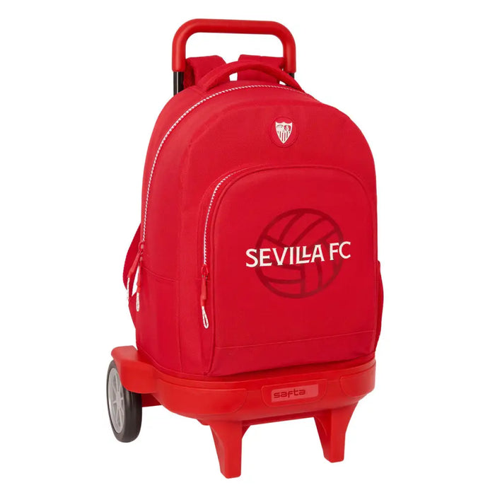Училищна чанта с колелца Sevilla Fútbol Club Червен 33 x 45