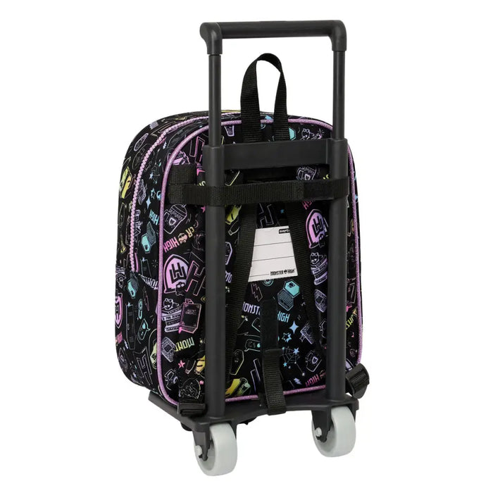 Училищна чанта с колелца Monster High Черен 22 x 27 x 10 cm