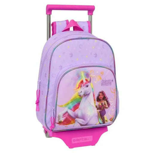 Училищна чанта с колелца Unicorn Academy Люляк 28 x 34 x 10