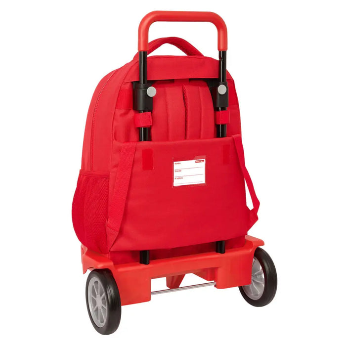Училищна чанта с колелца Atlético Madrid Червен 33 x 45 x