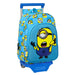 Училищна чанта с колелца Minions Minionstatic Син (26 x 34