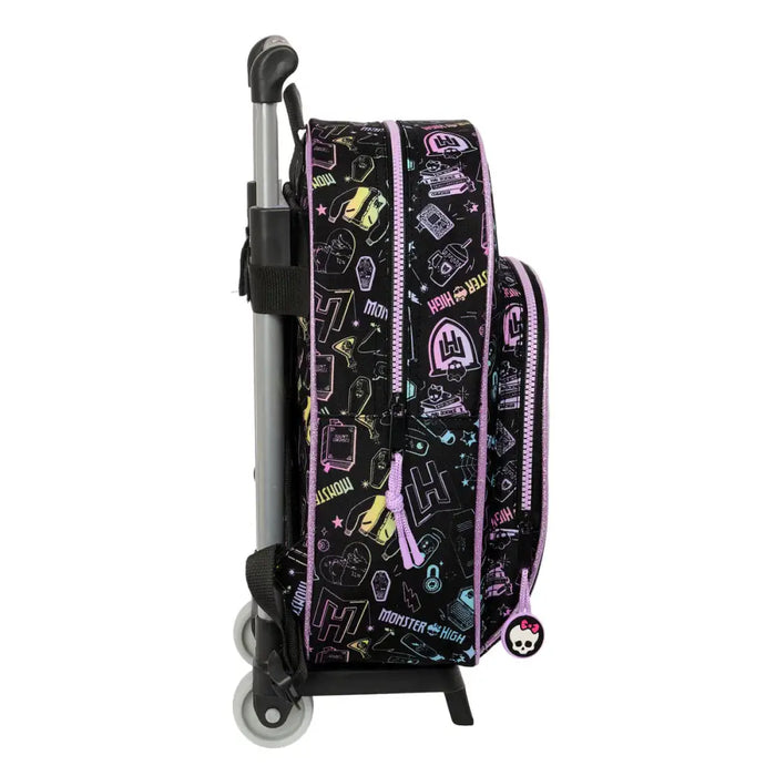 Училищна чанта с колелца Monster High Черен 28 x 34 x 10 cm