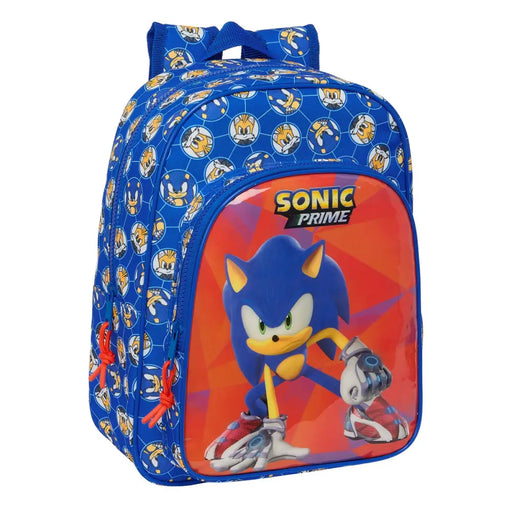 Училищна чанта Sonic Prime Син 26 x 34 x 11 cm