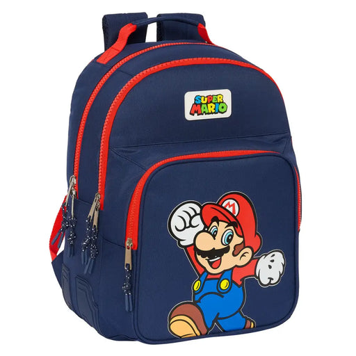 Училищна чанта Super Mario World Морско син 32 x 42 x 15 cm