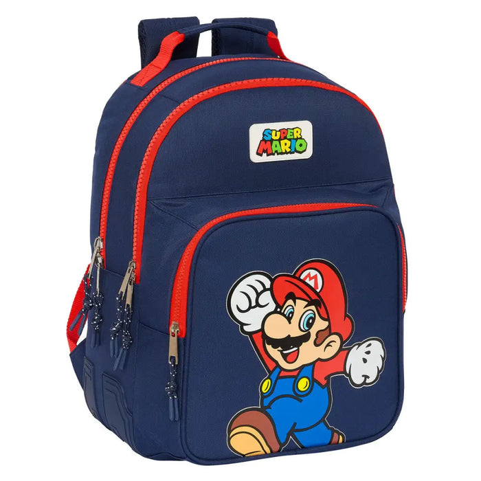 Училищна чанта Super Mario World Морско син 32 x 42 x 15 cm