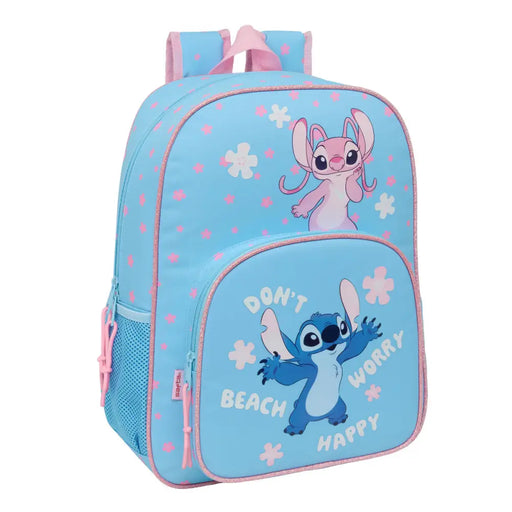 Училищна чанта Lilo & Stitch Happy Небесно синьо 33 x 42 x
