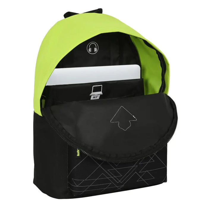 Училищна чанта Real Betis Balompié 31 x 41 x 16 cm Черен
