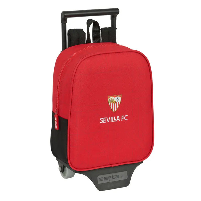 Училищна чанта с колелца Sevilla Fútbol Club Черен Червен