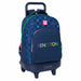 Училищна чанта с колелца Benetton Damero Морско син 33 x 45