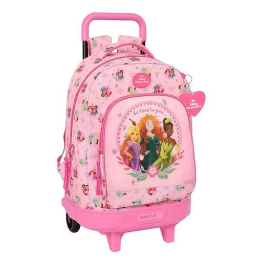 Училищна чанта с колелца Disney Princess Розов 33 x 45 x 22