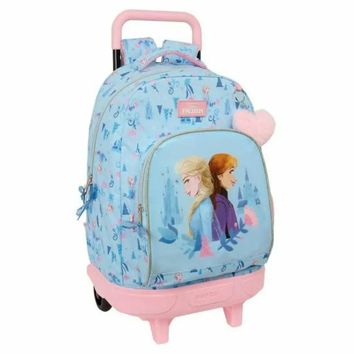 Училищна чанта с колелца Frozen Ice magic Син 33 x 45 x 22