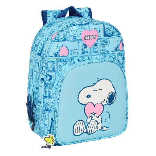 Училищна чанта Snoopy Love Светло син 26 x 34 x 11 cm