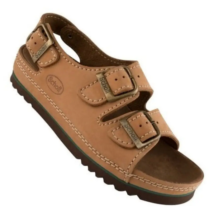 Удобни сандали Scholl Air Bag Back Strap Кафяви 35