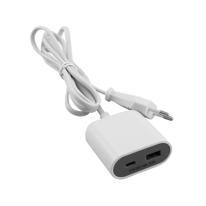 УДЪЛЖИТЕЛ 1.5М 2ХUSB A + C 15W БЯЛ COMMEL