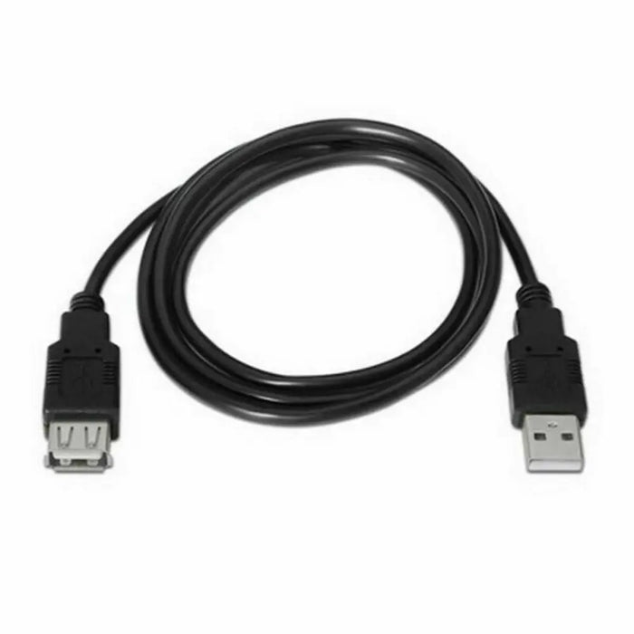 Удължител TooQ FS20200M-B 1,8 m USB Черен 1,8 m